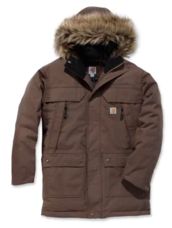 Jas Carhartt Men Quick Duck Sawtooth Parka Dark Canyon Brown
