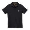 Polo Carhartt Men Force Cotton Delmont Pocket Black