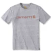 T-Shirt Carhartt Women Wk195 Workwear Logo Graphic S/S Heather Grey