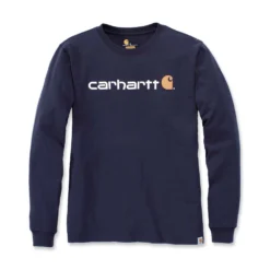T-Shirt Carhartt Men Core Logo L/S Navy