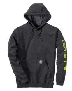 Trui Carhartt Men Sleeve Logo Hooded Sweatshirt Carbon Heather