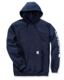 Trui Carhartt Men Sleeve Logo Hooded Sweatshirt New Navy