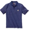 Polo Carhartt Men Work Pocket S/S D.Cobalt B.Heather
