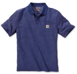 Polo Carhartt Men Work Pocket S/S D.Cobalt B.Heather