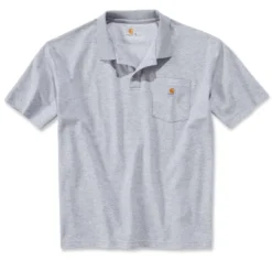 Polo Carhartt Men Work Pocket S/S Heather Grey