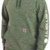 Trui Carhartt Men Sleeve Logo Hooded Sweatshirt Elm Space Dye