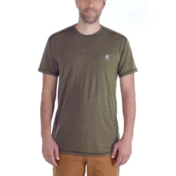 T-Shirt Carhartt Men Force Extremes T-Shirt S/S Burnt Olive Heather -Carhartt Werkout Verkoopwinkel 3 EU 102960 390 M