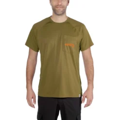 T-Shirt Carhartt Men Fishing S/S Fir Green -Carhartt Werkout Verkoopwinkel 3 EU 103570 396