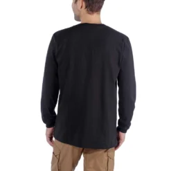 T-Shirt Carhartt Men Core Logo L/S Black -Carhartt Werkout Verkoopwinkel 3 EU 104107 BLK AVB