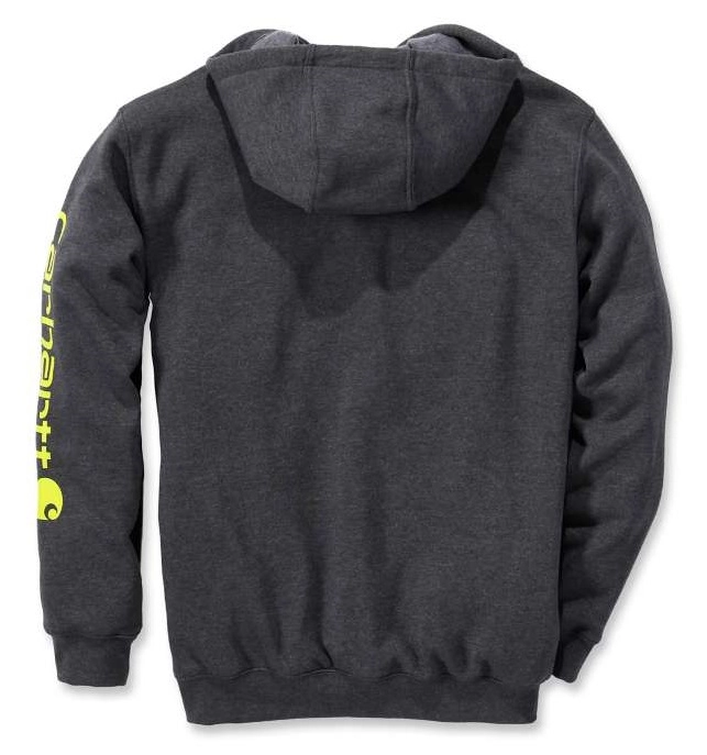 Trui Carhartt Men Sleeve Logo Hooded Sweatshirt Carbon Heather 3 Trui Carhartt Men Sleeve Logo Hooded Sweatshirt Carbon Heather - Afbeelding 3