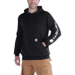 Trui Carhartt Men Sleeve Logo Hooded Sweatshirt Black -Carhartt Werkout Verkoopwinkel 3 EU K288 BLK M