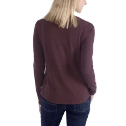T-Shirt Carhartt Women Graphic L/S Fudge Heather -Carhartt Werkout Verkoopwinkel 4 EU 103929 518 AVB