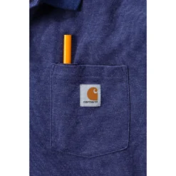 Polo Carhartt Men Work Pocket S/S D.Cobalt B.Heather -Carhartt Werkout Verkoopwinkel 4 EU K570 413 D2