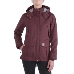 Jas Carhartt Women Shoreline Jacket Deep Wine -Carhartt Werkout Verkoopwinkel 7 EU 102382 643 M