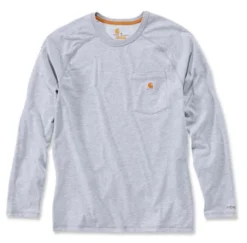 T-Shirt Carhartt Men Force Cotton T-Shirt L/S Heather Grey