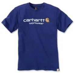 T-Shirt Carhartt Men Core Logo Workwear T-Shirt S/S Ink Blue Heather