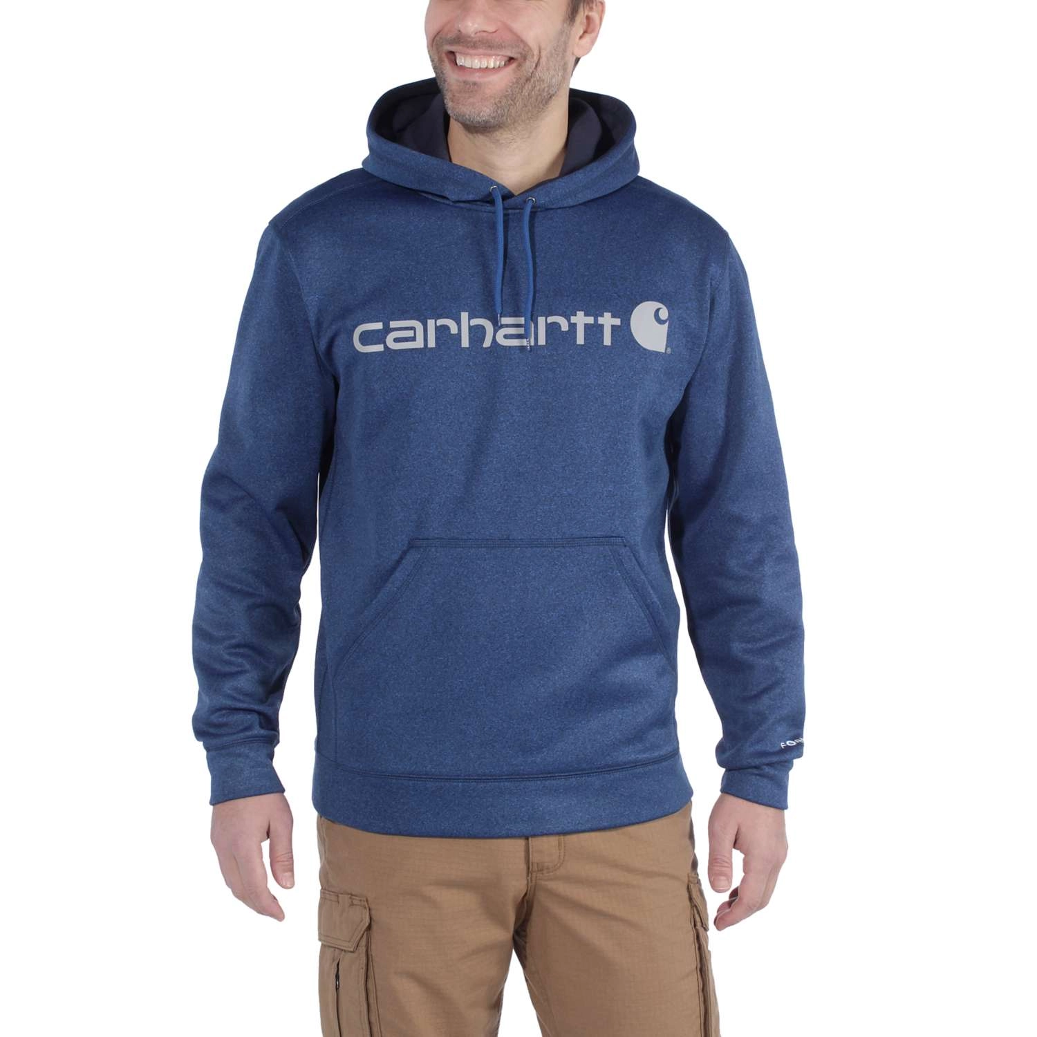 Trui Carhartt Men Force Extremes Logo Hooded Sweatshirt Huron Heather 2 Trui Carhartt Men Force Extremes Logo Hooded Sweatshirt Huron Heather - Afbeelding 2
