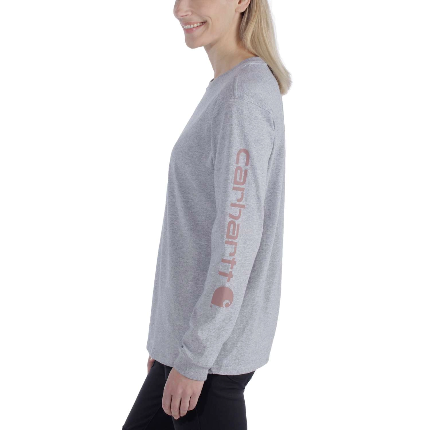 Shirt Carhartt Women Workwear Logo L/S Heather Grey 5 Shirt Carhartt Women Workwear Logo L/S Heather Grey - Afbeelding 5