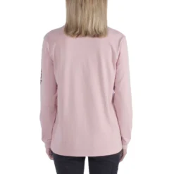 Shirt Carhartt Women Workwear Logo L/S Rose Smoke Heather -Carhartt Werkout Verkoopwinkel EU 103401 P01 AVB