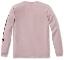 Shirt Carhartt Women Workwear Logo L/S Rose Smoke Heather -Carhartt Werkout Verkoopwinkel EU 103401 P01 B