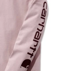 Shirt Carhartt Women Workwear Logo L/S Rose Smoke Heather -Carhartt Werkout Verkoopwinkel EU 103401 P01 D