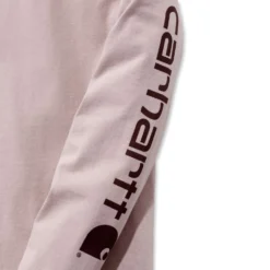 Shirt Carhartt Women Workwear Logo L/S Rose Smoke Heather -Carhartt Werkout Verkoopwinkel EU 103401 P01 D1