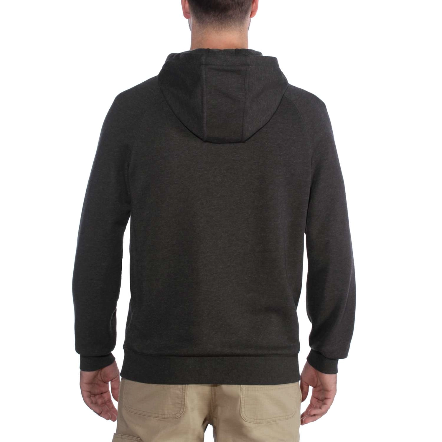 Trui Carhartt Men Delmont Graphic Hooded Sweatshirt Black Heather 2 Trui Carhartt Men Delmont Graphic Hooded Sweatshirt Black Heather - Afbeelding 2