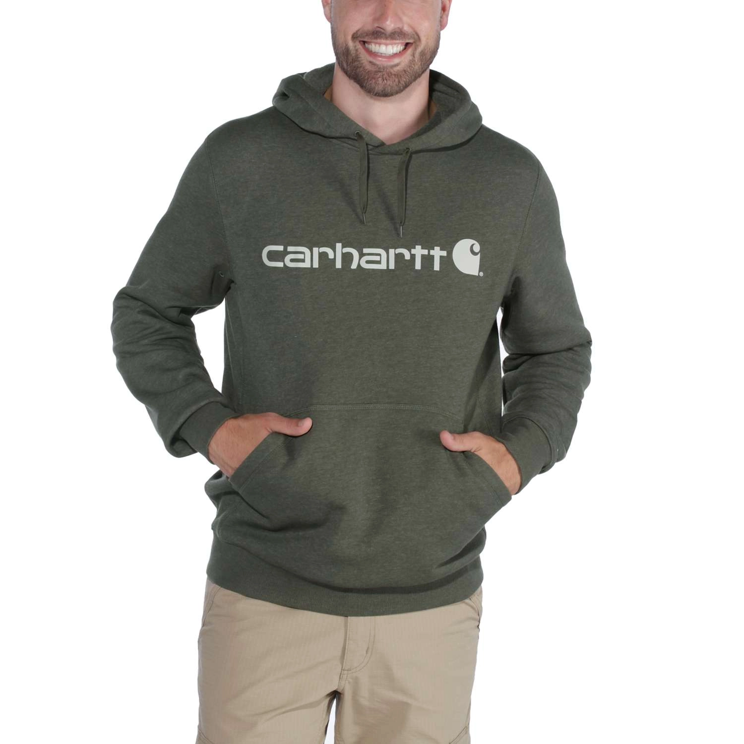 Trui Carhartt Men Delmont Graphic Hooded Sweatshirt Moss Heather 6 Trui Carhartt Men Delmont Graphic Hooded Sweatshirt Moss Heather - Afbeelding 6