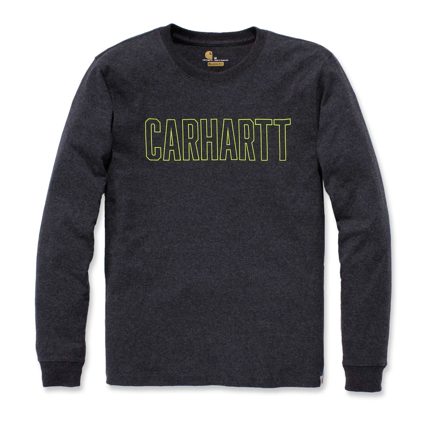 Shirt Carhartt Men Block Logo L/S Carbon Heather 1 Shirt Carhartt Men Block Logo L/S Carbon Heather