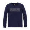 Shirt Carhartt Men Block Logo L/S Navy