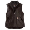 Bodywarmer Carhartt Women Sherpa Lined Mock Neck Vest Dark Brown