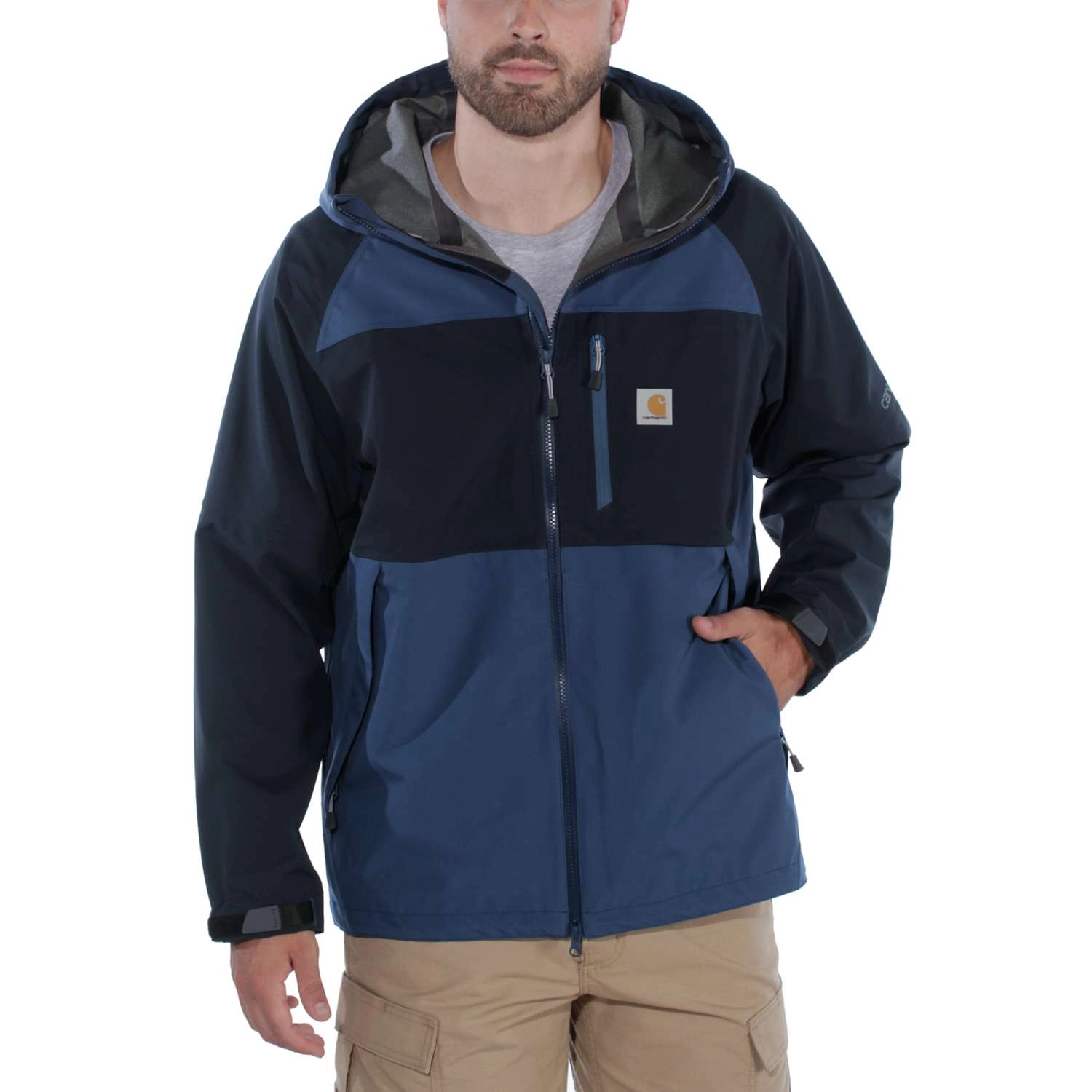 Jas Carhartt Men Force Hooded Jacket Dark Blue Navy 4 Jas Carhartt Men Force Hooded Jacket Dark Blue Navy - Afbeelding 4