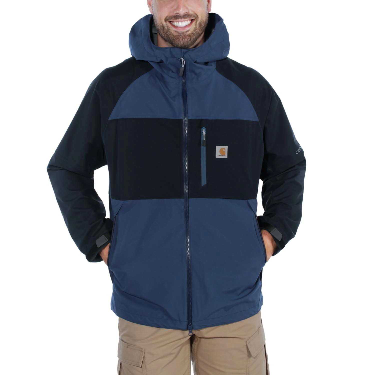 Jas Carhartt Men Force Hooded Jacket Dark Blue Navy 6 Jas Carhartt Men Force Hooded Jacket Dark Blue Navy - Afbeelding 6