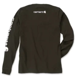 Shirt Carhartt Men Sleeve Logo L/S Peat -Carhartt Werkout Verkoopwinkel EU EK231 306 B
