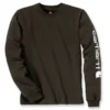 Shirt Carhartt Men Sleeve Logo L/S Peat