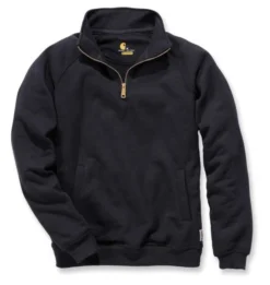 Trui Carhartt Men Quarter-Zip Mock-Neck Sweatshirt Black