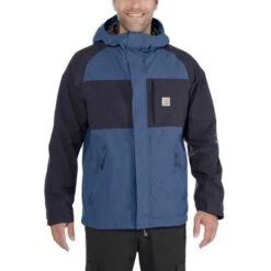 Carhartt Angler Dark Blue Regenjack Heren