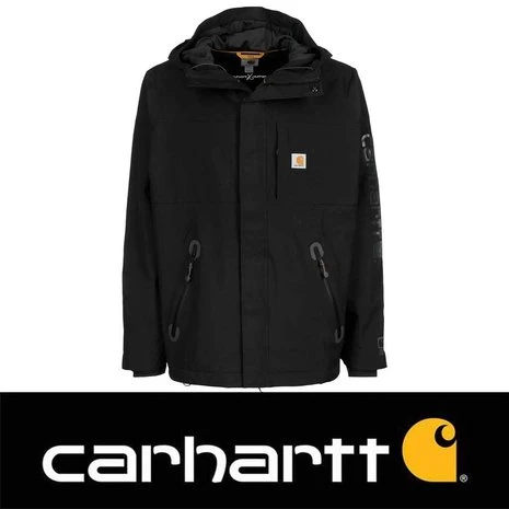 Carhartt Angler Zwart Regenjack Heren 2 Carhartt Angler Zwart Regenjack Heren - Afbeelding 2