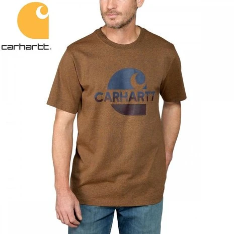 Carhartt C Graphic Oiled Walnut Heather T-Shirt Heren 2 Carhartt C Graphic Oiled Walnut Heather T-Shirt Heren - Afbeelding 2