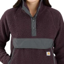 Carhartt Carhartt Fleece Blackberry Heather Pull Over Dames -Carhartt Werkout Verkoopwinkel carhartt carhartt fleece blackberry heather pull o 3