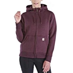 Carhartt Clarksburg Full Zip Hoodie Fudge Heather Dames