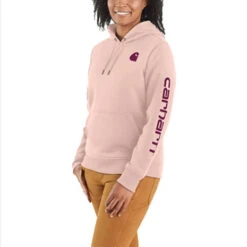 Carhartt Clarksburg Logo Ash Rose Sweatshirt Dames -Carhartt Werkout Verkoopwinkel carhartt clarksburg logo ash rose sweatshirt dames 2