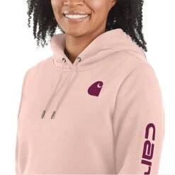 Carhartt Clarksburg Logo Ash Rose Sweatshirt Dames -Carhartt Werkout Verkoopwinkel carhartt clarksburg logo ash rose sweatshirt dames 3
