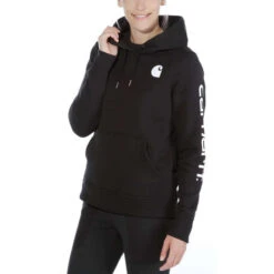 Carhartt Clarksburg Logo Zwart Sweatshirt Dames