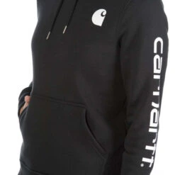 Carhartt Clarksburg Logo Zwart Sweatshirt Dames -Carhartt Werkout Verkoopwinkel carhartt clarksburg logo zwart sweatshirt dames 3