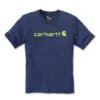 Carhartt Core Logo Dark Cobalt Blue Heather T-Shirt Heren