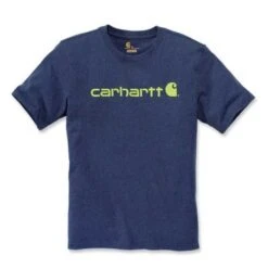 Carhartt Core Logo Dark Cobalt Blue Heather T-Shirt Heren