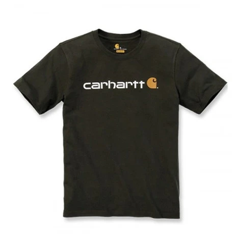 Carhartt Core Logo Peat T-Shirt Heren 1 Carhartt Core Logo Peat T-Shirt Heren