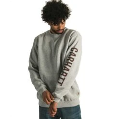 Carhartt Crewneck Logo Sleeve Graphic Heather Grey Sweatshirt Heren 6 Carhartt Crewneck Logo Sleeve Graphic Heather Grey Sweatshirt Heren -Carhartt Werkout Verkoopwinkel carhartt crewneck logo sleeve graphic heather grey 2