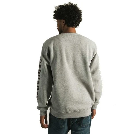 Carhartt Crewneck Logo Sleeve Graphic Heather Grey Sweatshirt Heren 4 Carhartt Crewneck Logo Sleeve Graphic Heather Grey Sweatshirt Heren - Afbeelding 4